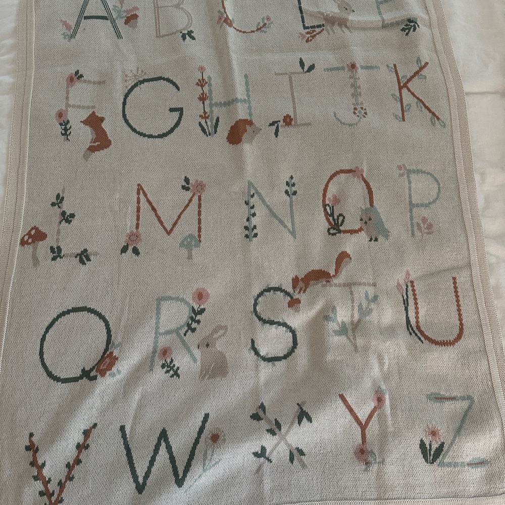 Elegant Baby Alphabet Baby Blanket 30x40”